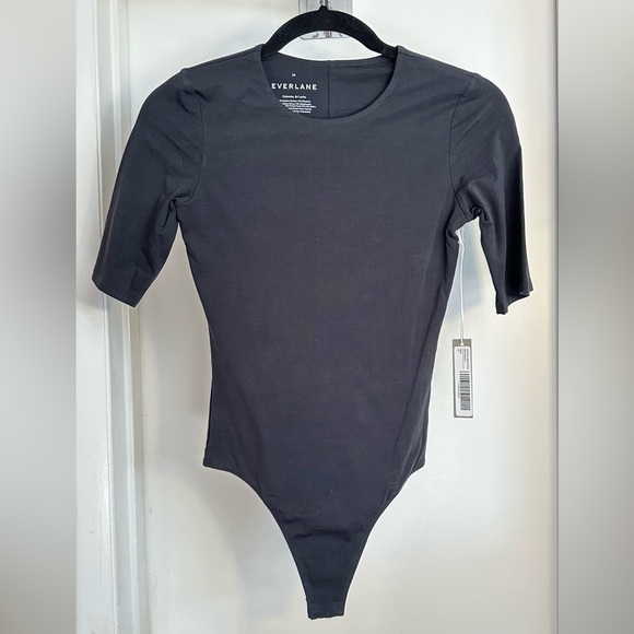Everlane Tops - NWT Everlane Short-Sleeve Crew Neck Bodysuit Black XS